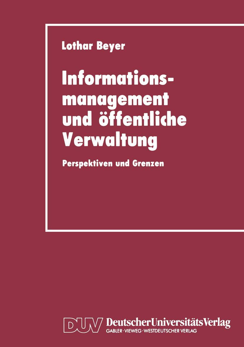 Vorderes Coverbild Informationsmanagement und öffentliche Verwaltung