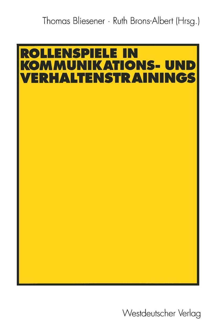Vorderes Coverbild Rollenspiele in Kommunikations- und Verhaltenstrainings