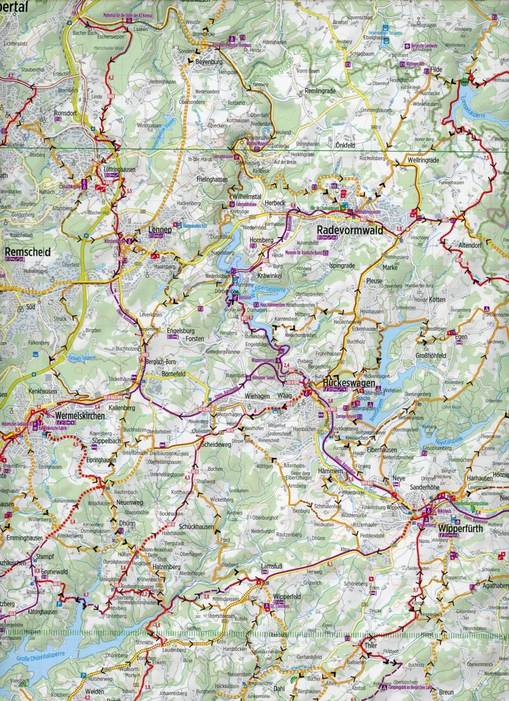 Beispielinhalt (Bild) Radkarte Bergisches Land (RK-NRW11)