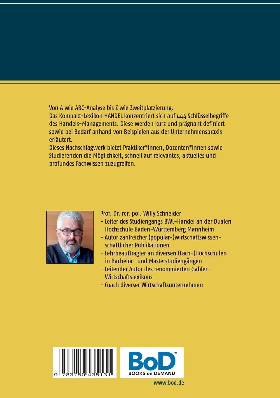 Rückseitencover Kompakt-Lexikon HANDEL