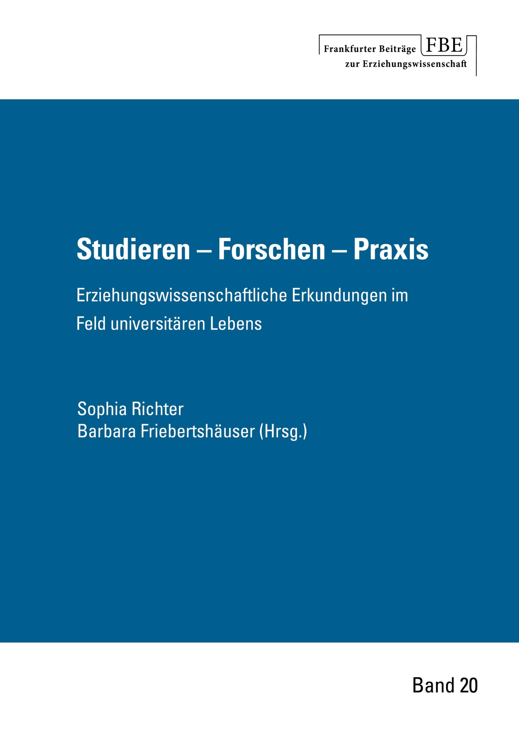 Vorderes Coverbild Studieren - Forschen - Praxis.