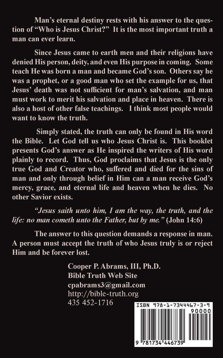 Rückseitencover Who Is Jesus Christ?