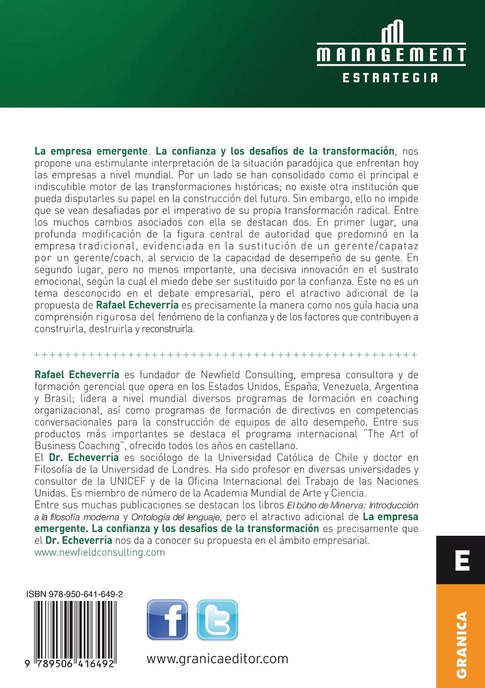 Rückseitencover Empresa emergente, La