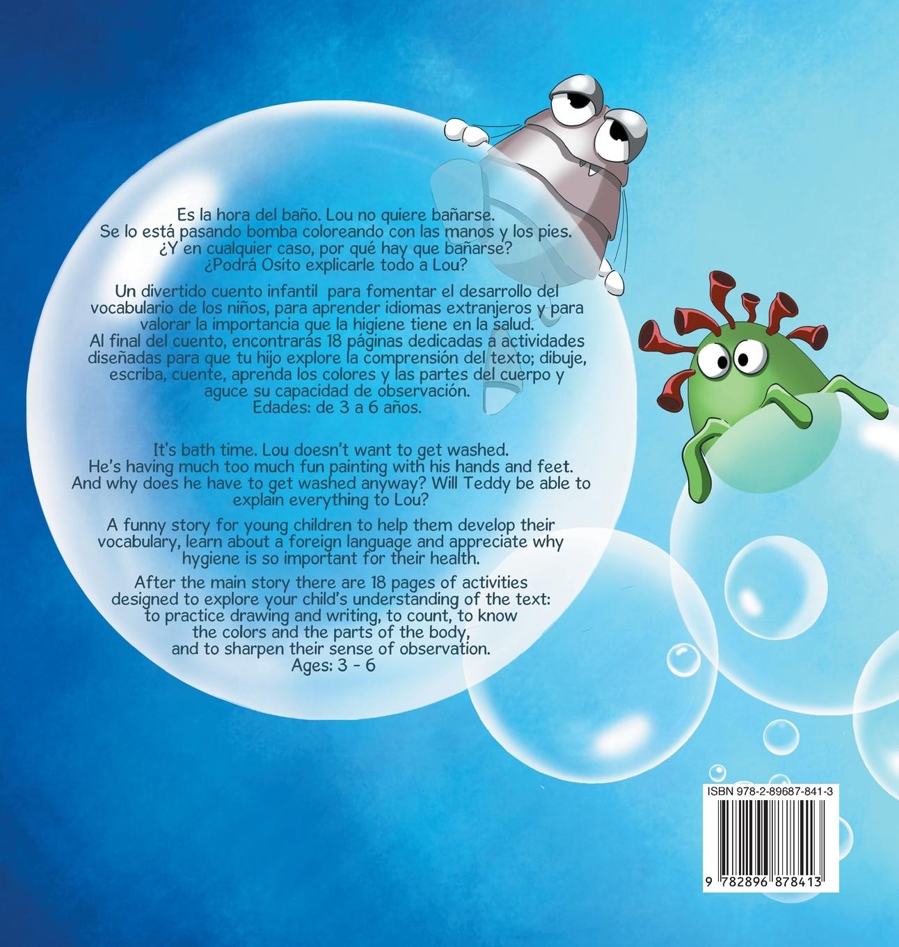 Rückseitencover ¡Lou, es la hora del baño! -  It's bath time, Lou!