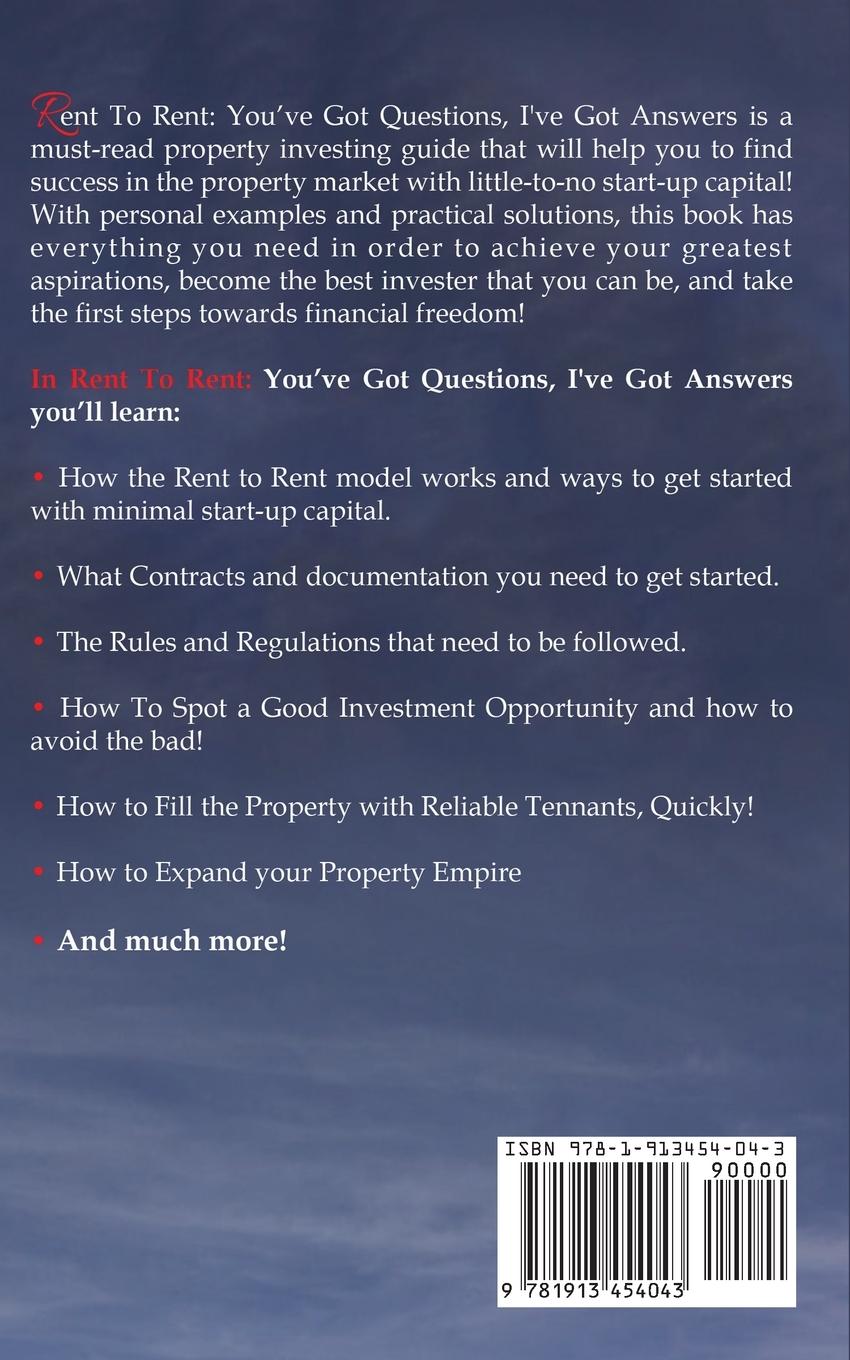 Rückseitencover Property Investment Secrets - Rent to Rent