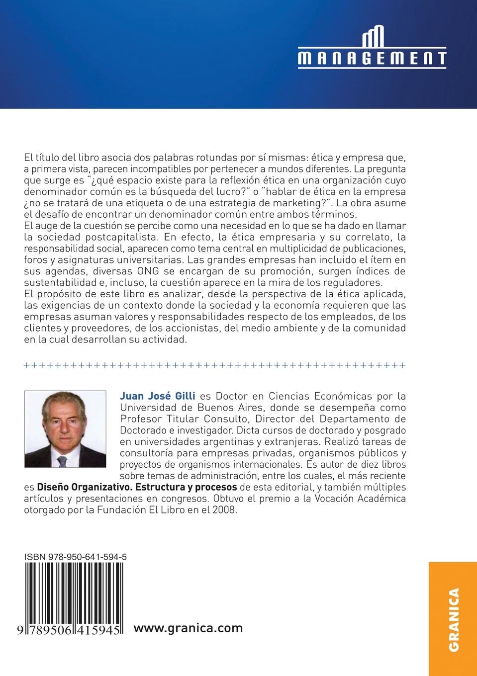 Rückseitencover Ética y empresa