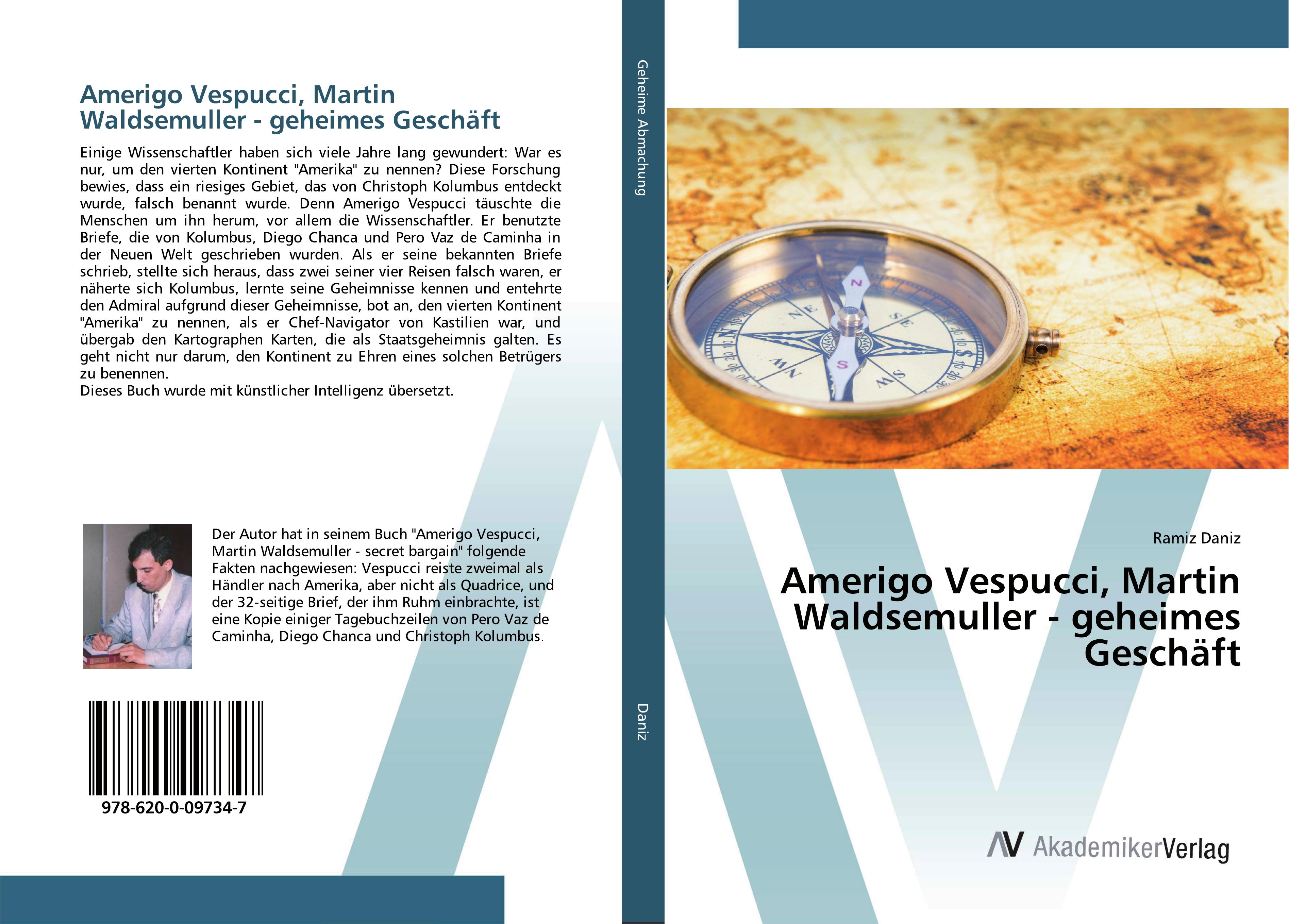 Vorderes Coverbild Amerigo Vespucci, Martin Waldsemuller - geheimes Geschäft