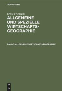 Vorderes Coverbild Allgemeine Wirtschaftsgeographie