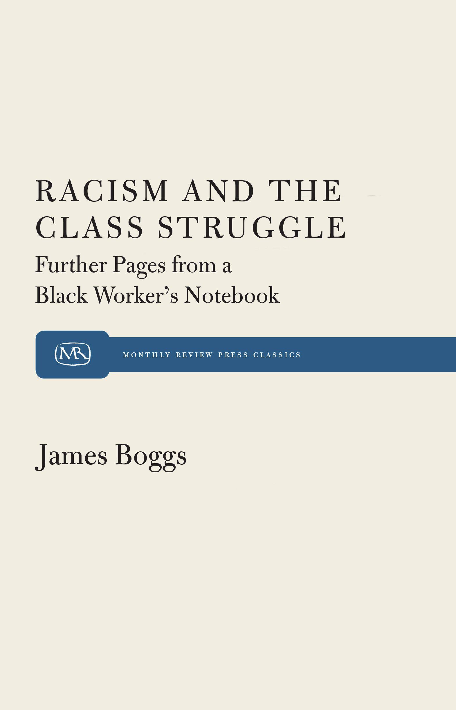 Vorderes Coverbild Racism and the Class Struggle