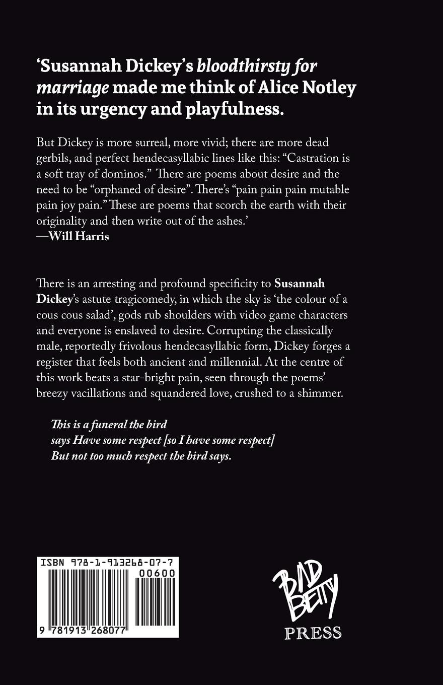 Rückseitencover bloodthirsty for marriage