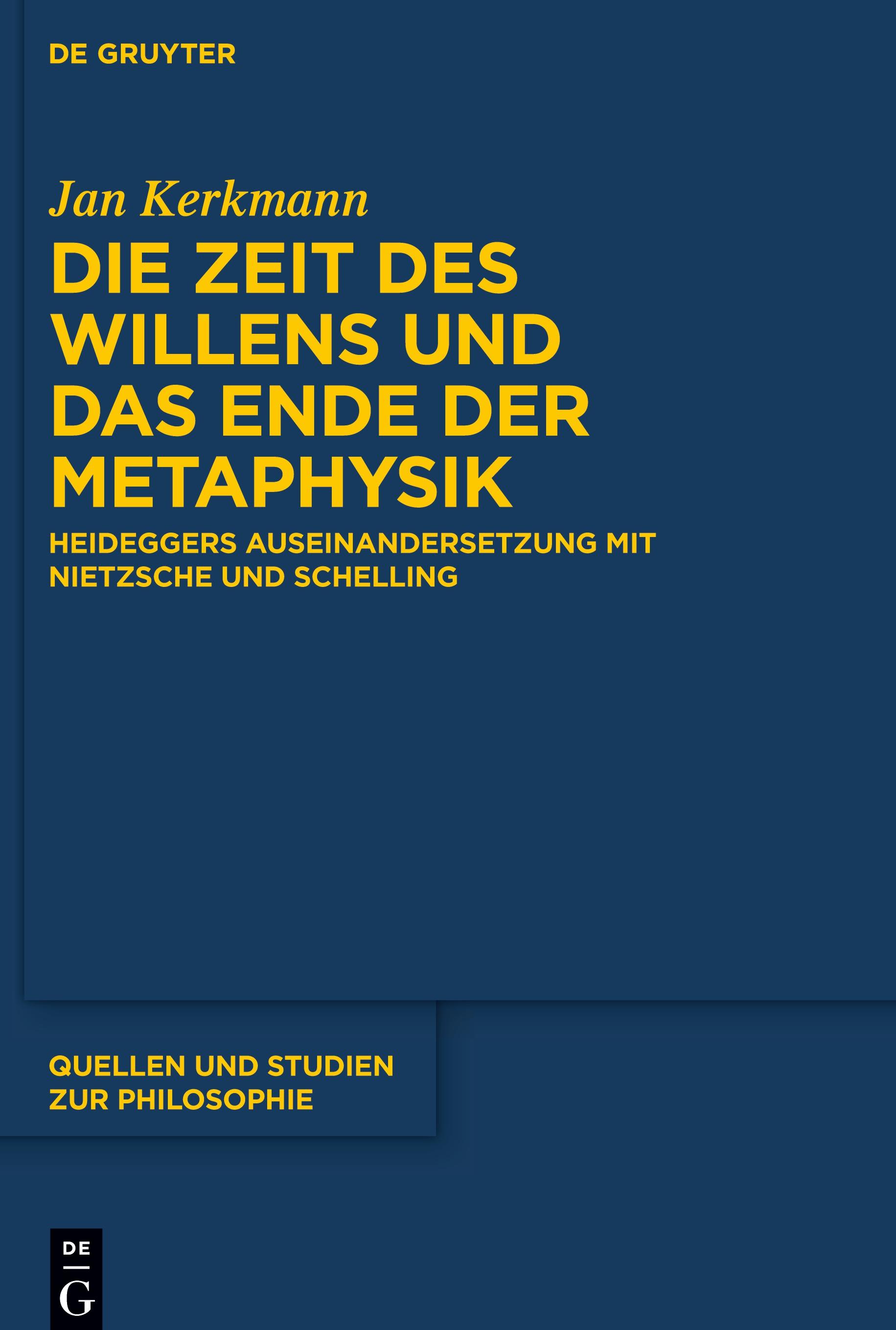 Vorderes Coverbild Die Zeit des Willens und das Ende der Metaphysik