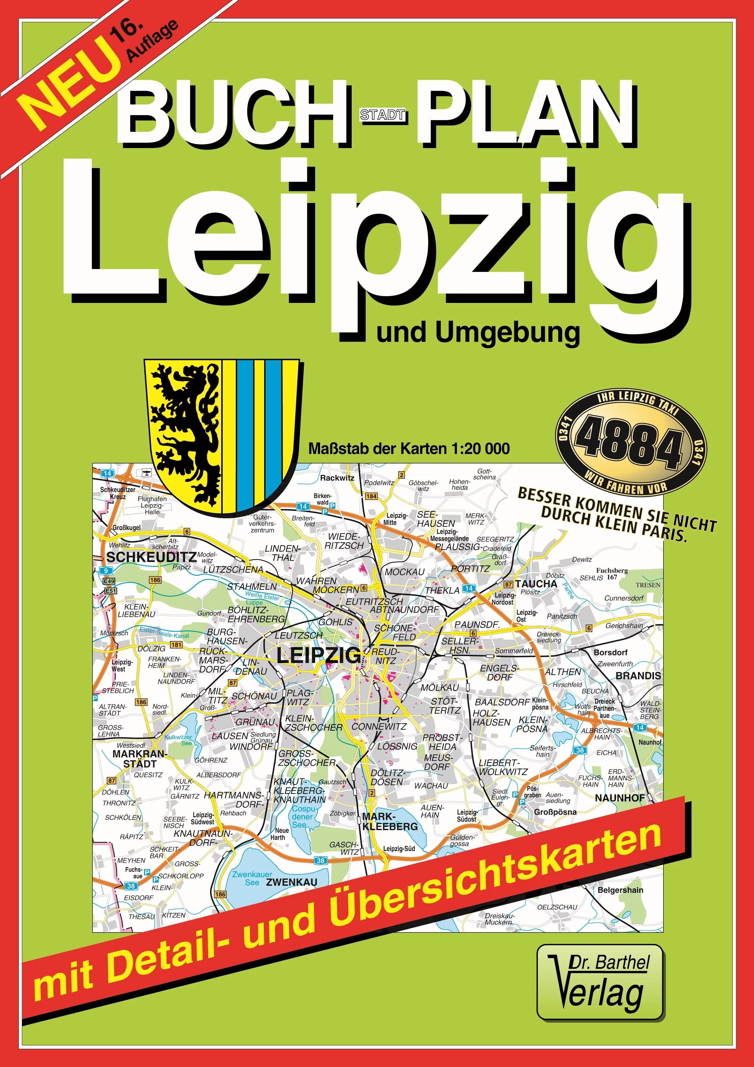 Vorderes Coverbild Leipzig und Umgebung 1 : 20 000. Buchstadtplan