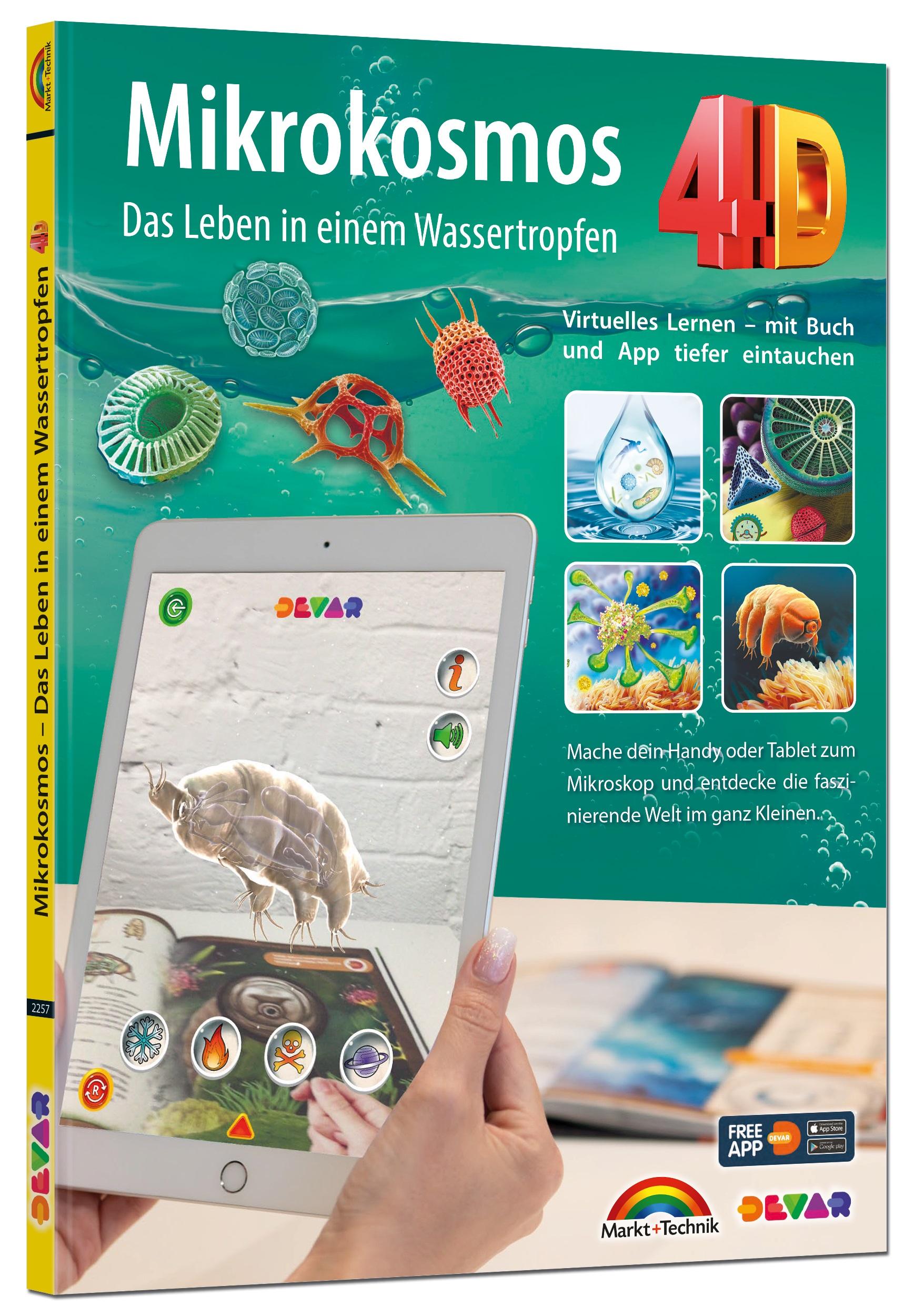 Vorderes Coverbild Mikrokosmos 4D - Das Leben in einem Wassertropfen mit APP entdecke die Welt im ganz Kleinen
