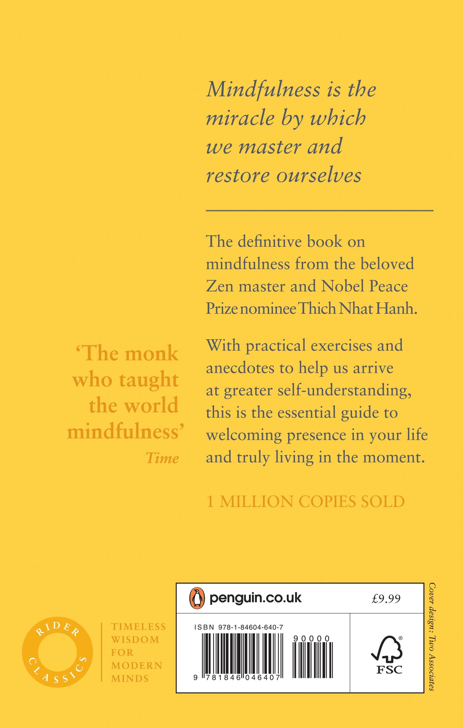 Rückseitencover The Miracle Of Mindfulness
