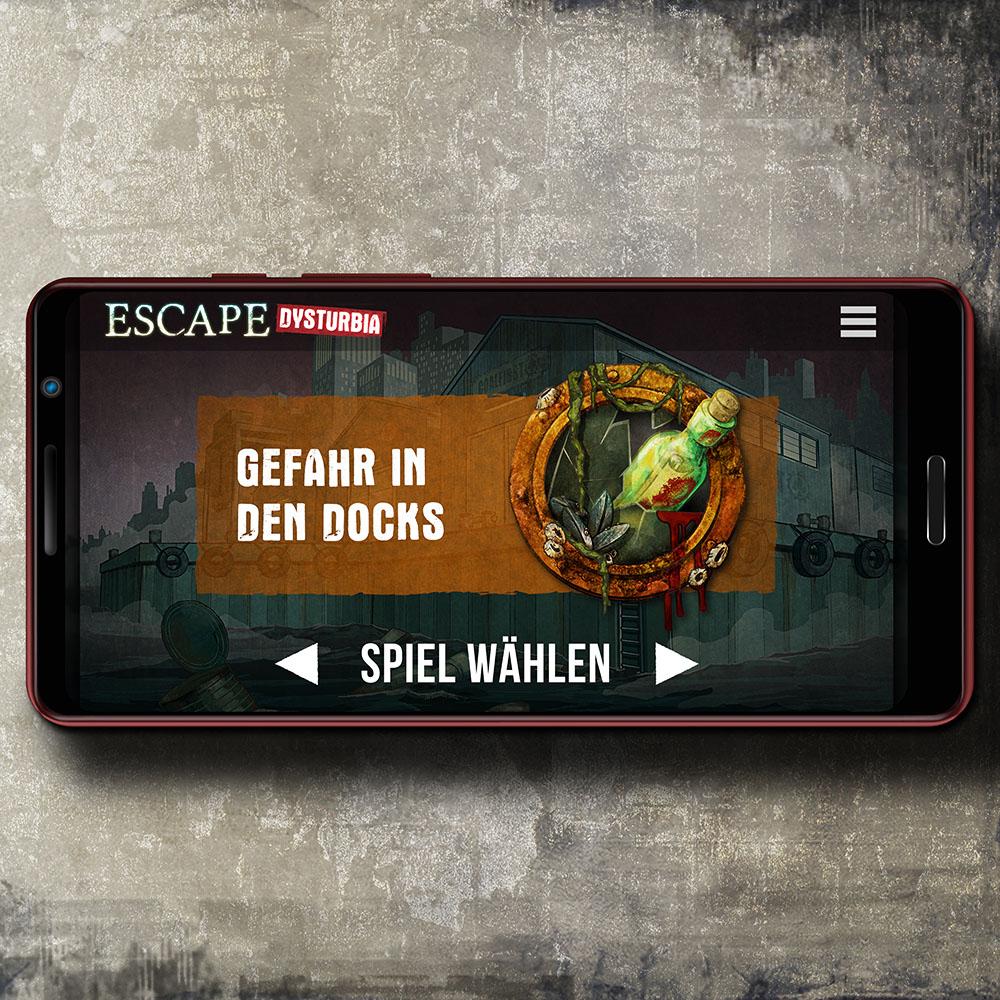 Beispielinhalt (Bild) ESCAPE Dysturbia. Gefahr in den Docks