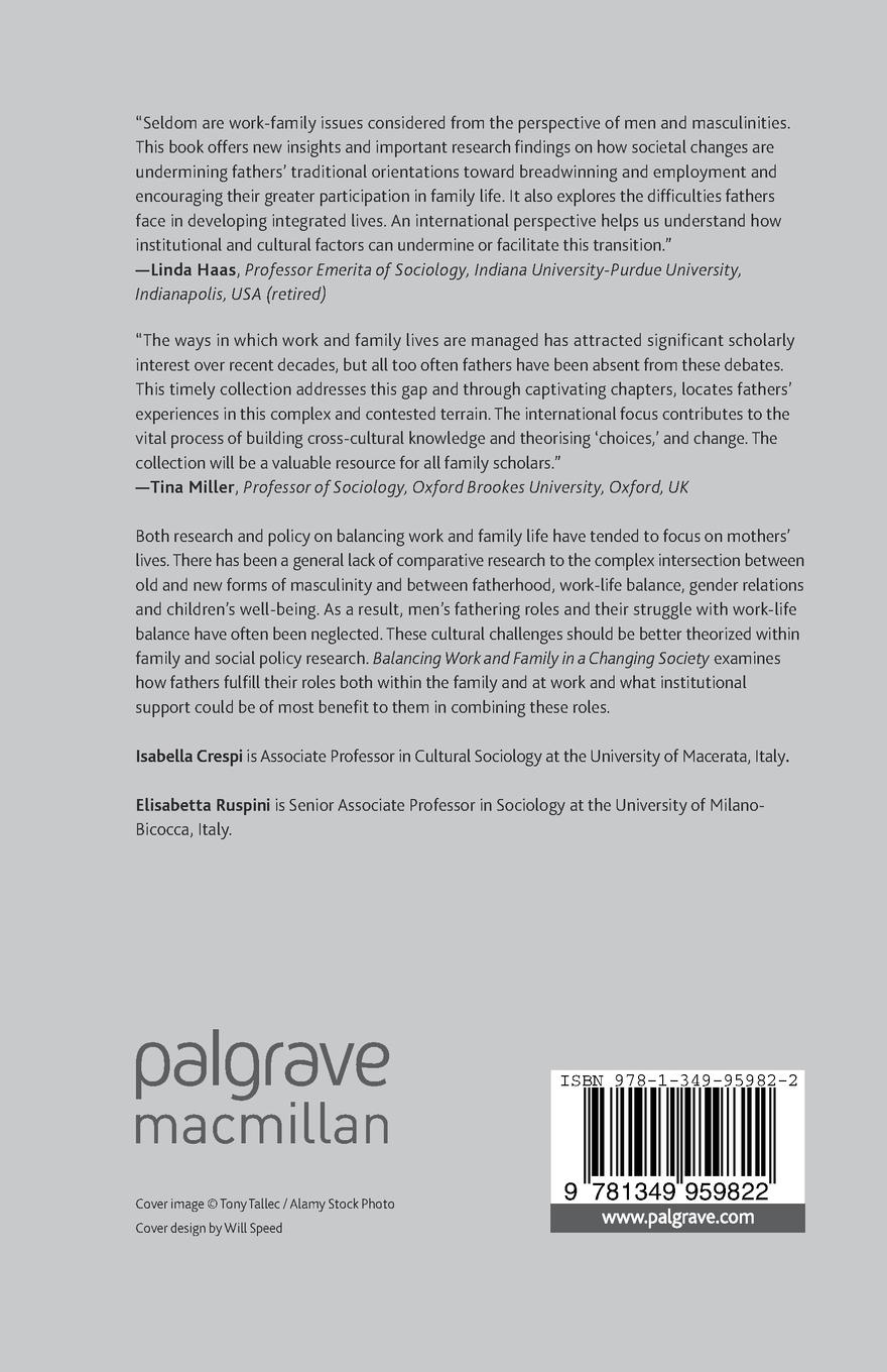 Rückseitencover Balancing Work and Family in a Changing Society