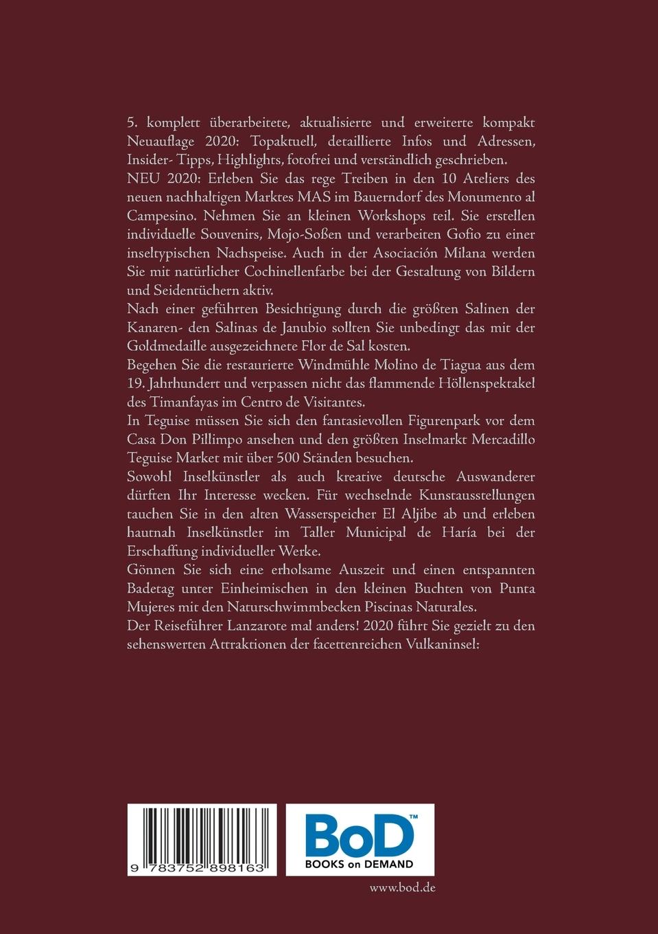 Rückseitencover Lanzarote ...mal anders! Kompakt Reiseführer 2020