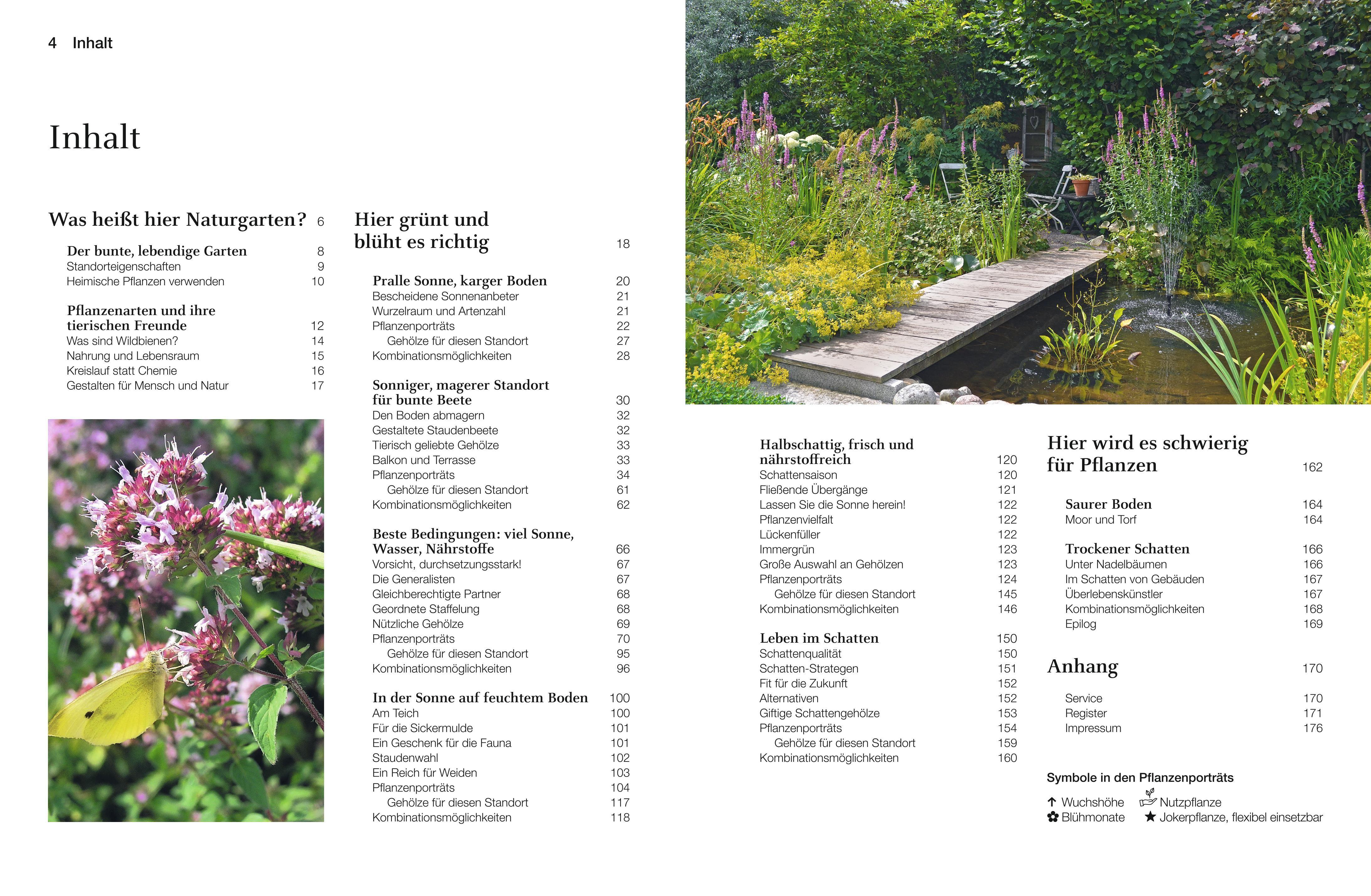 Beispielinhalt (Bild) Welche Pflanze passt wohin im Naturgarten?