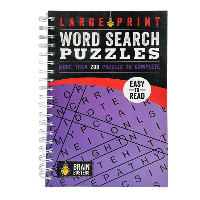 Vorderes Coverbild Large Print Word Search Puzzles Purple