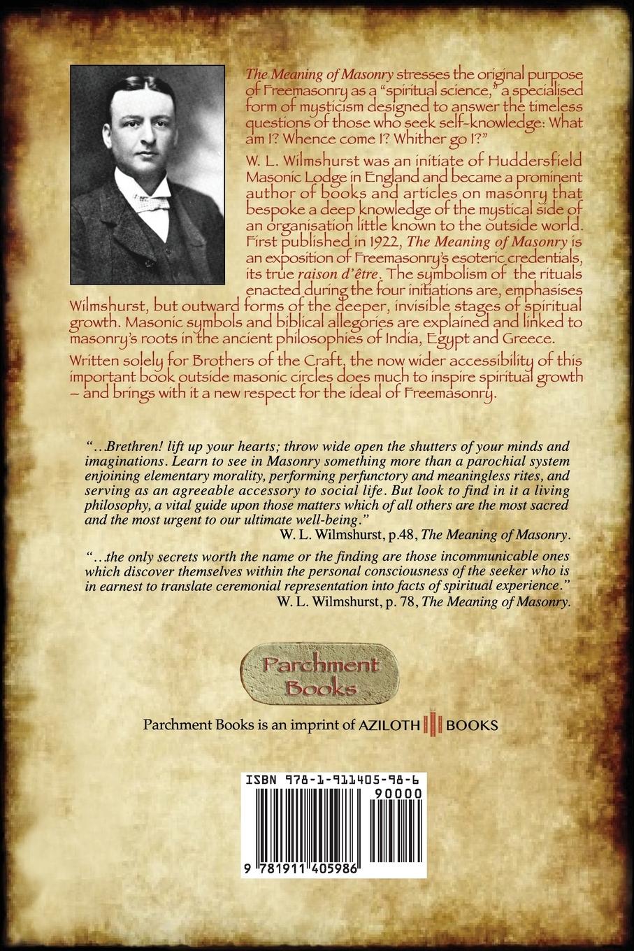 Rückseitencover The Meaning of Masonry