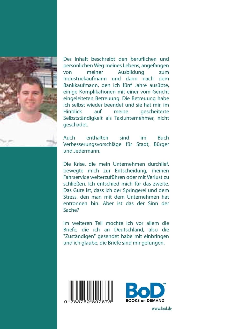 Rückseitencover Das Buch eines Bankkaufmanns und Taxichefs