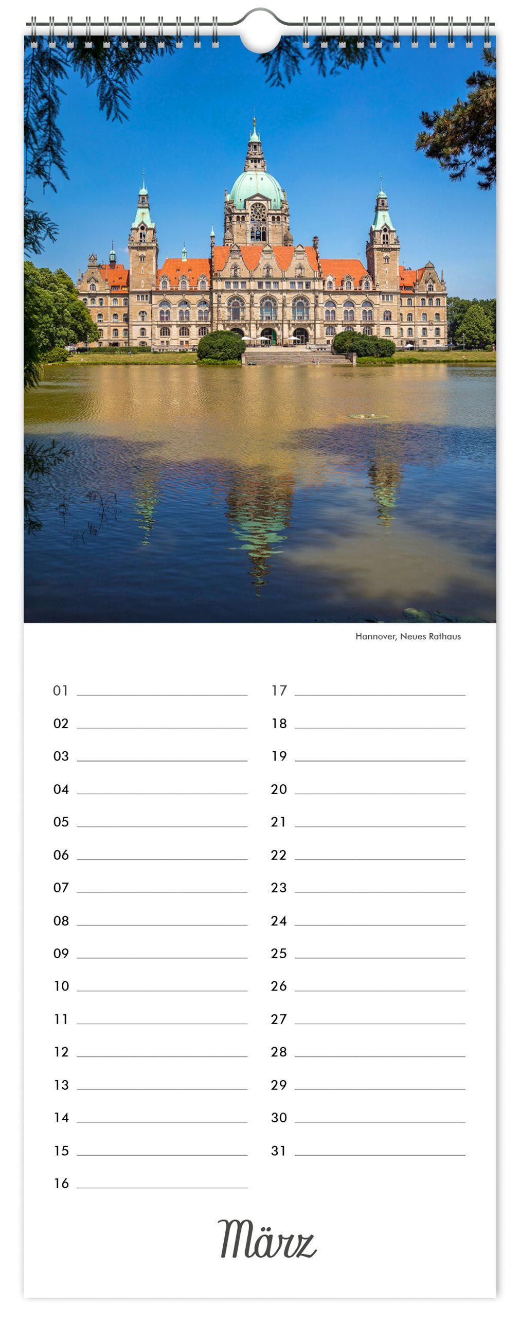 Beispielinhalt (Bild) Kalender Geburtstagskalender Deutschland