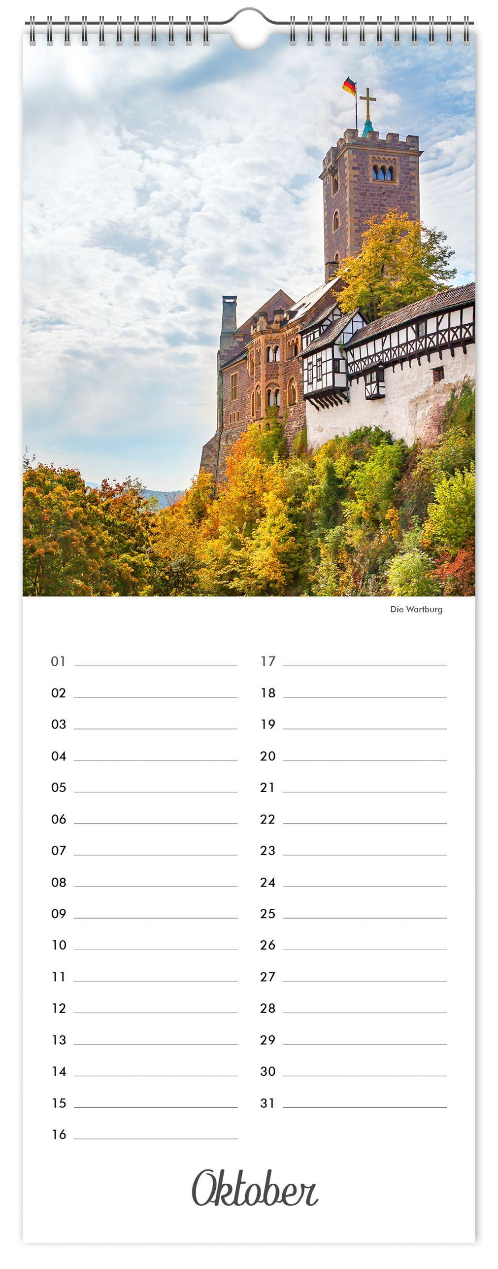 Beispielinhalt (Bild) Kalender Geburtstagskalender Deutschland