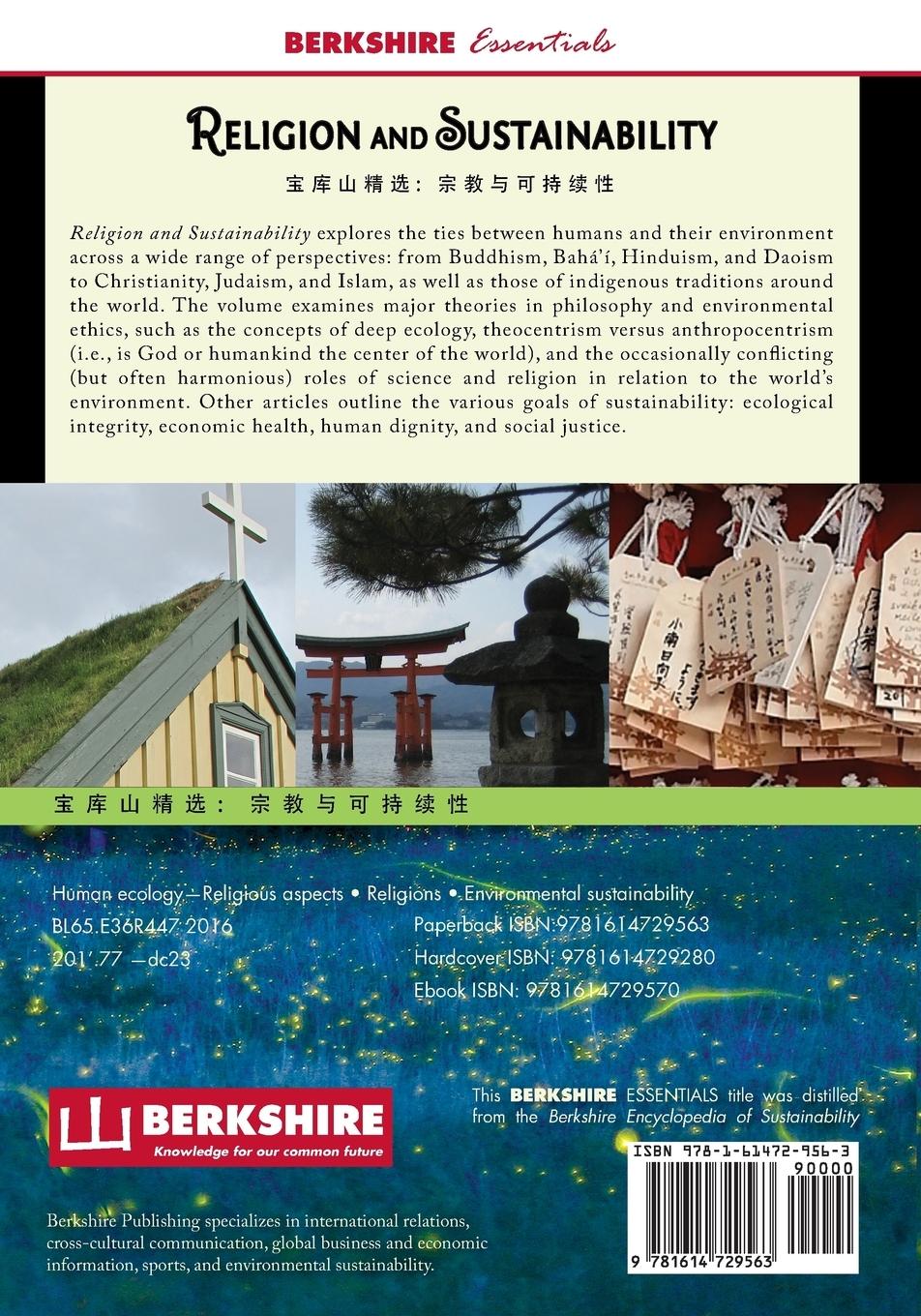 Rückseitencover Religion and Sustainability