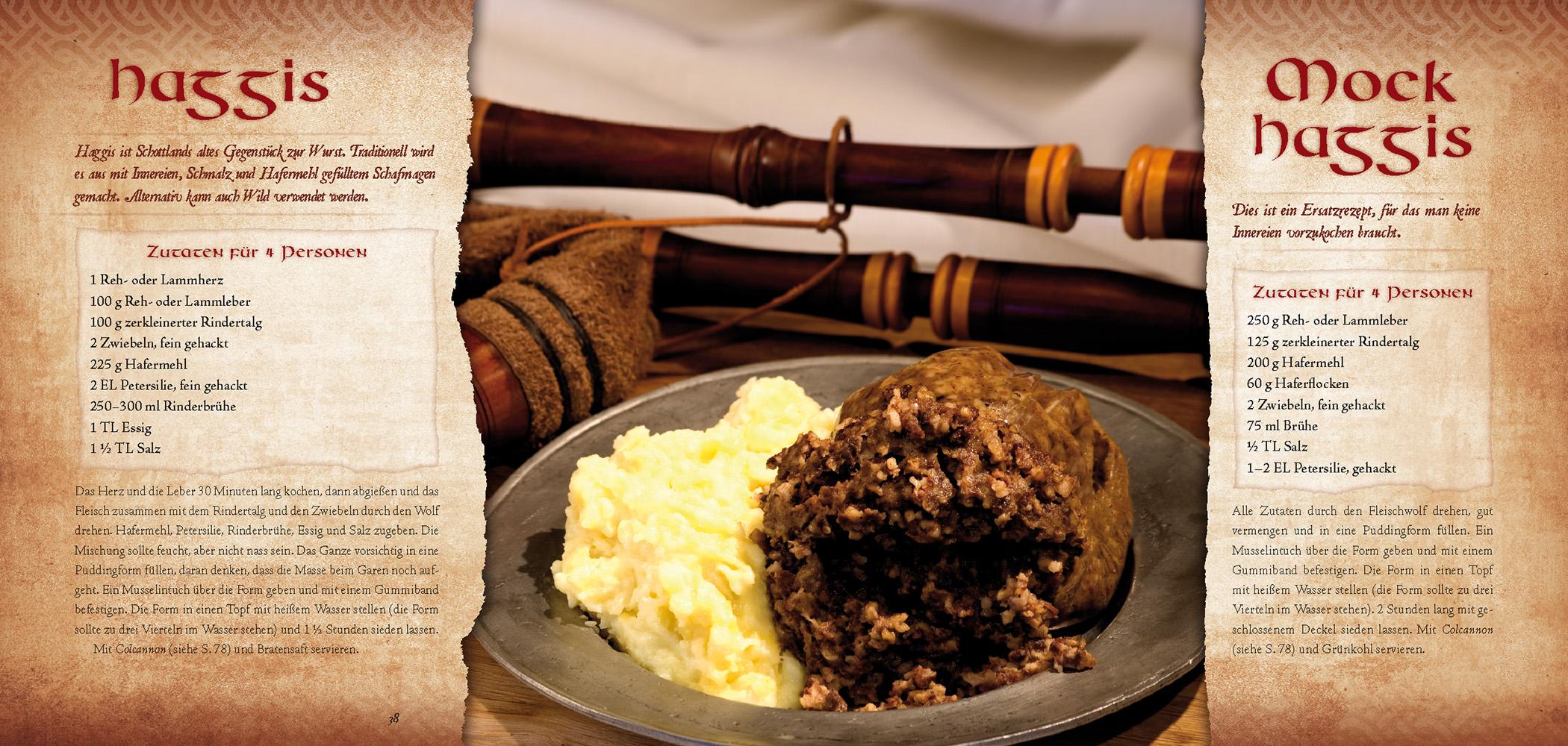 Beispielinhalt (Bild) Highlander-Kochbuch