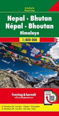 Vorderes Coverbild Nepal - Bhutan, Autokarte 1:800.000  LZ bis 2023