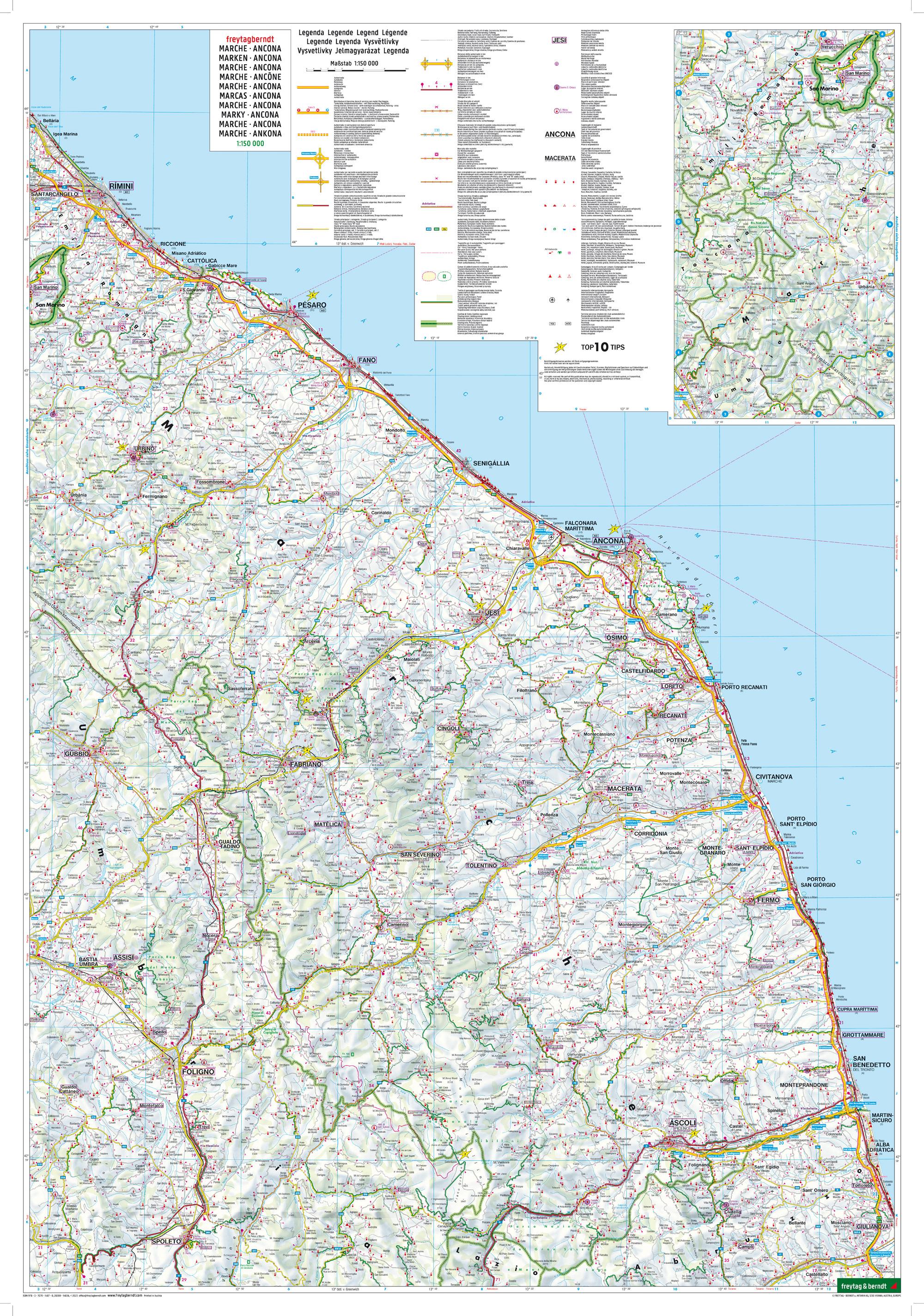 Beispielinhalt (Bild) Marken - Ancona 1 : 150 000