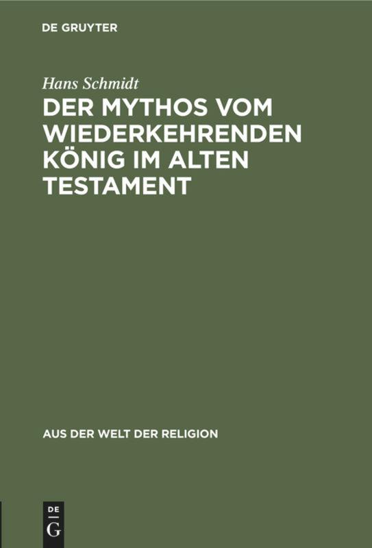 Vorderes Coverbild Der Mythos vom wiederkehrenden König im Alten Testament