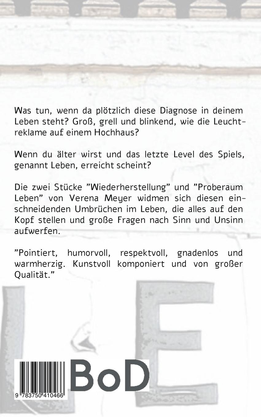 Rückseitencover Über Leben