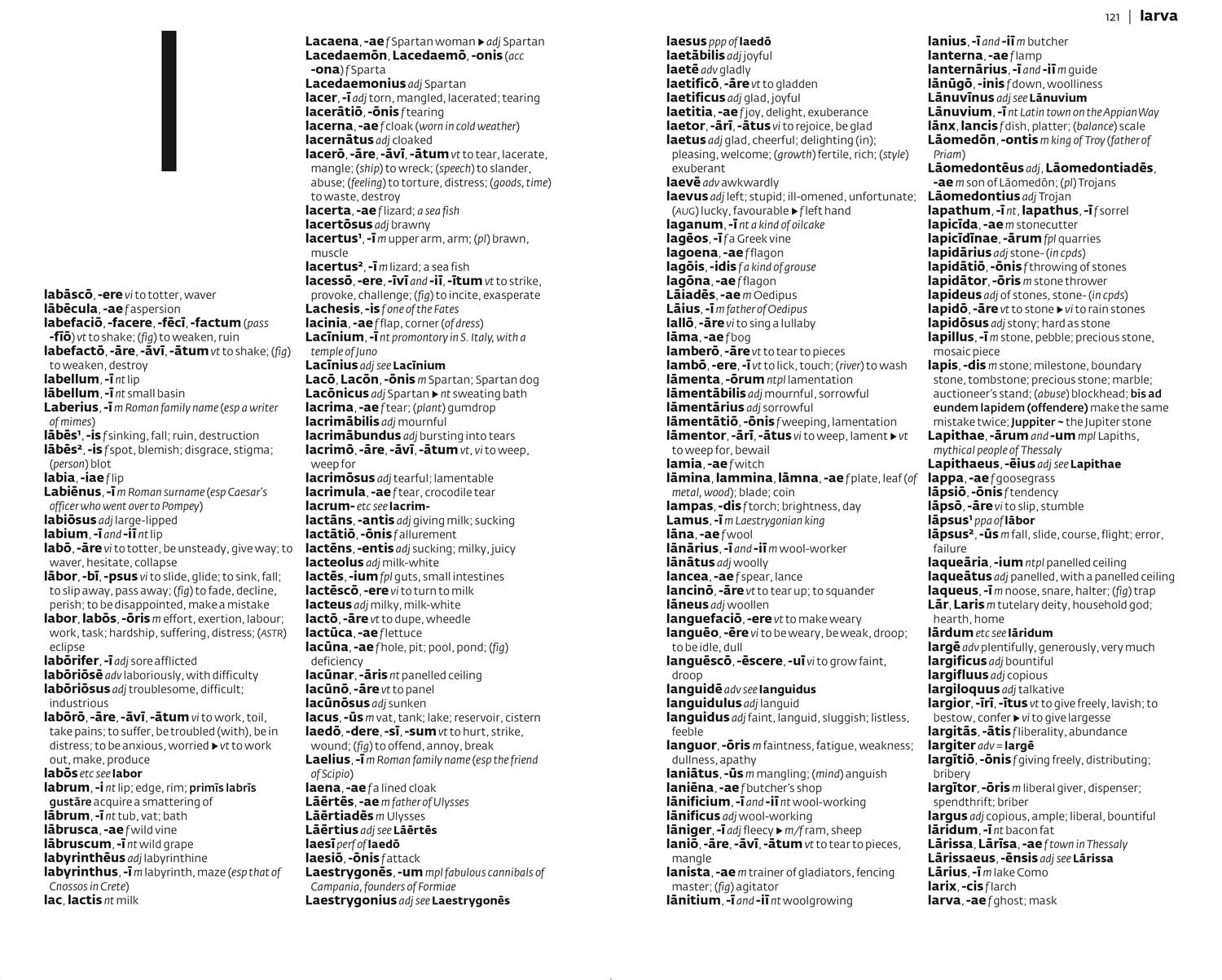 Beispielinhalt (Bild) Latin Essential Dictionary