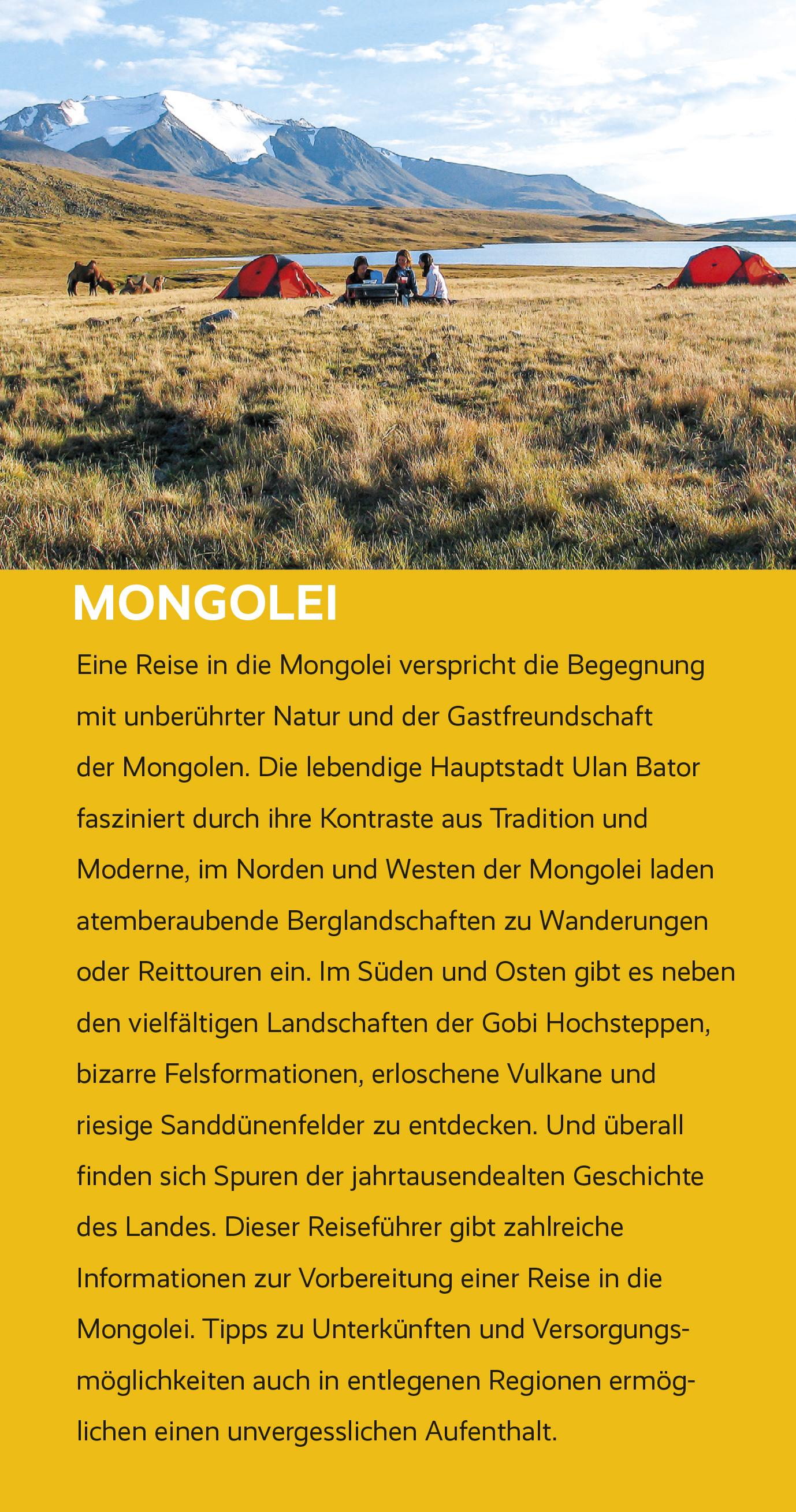 Beispielinhalt (Bild) TRESCHER Reiseführer Mongolei
