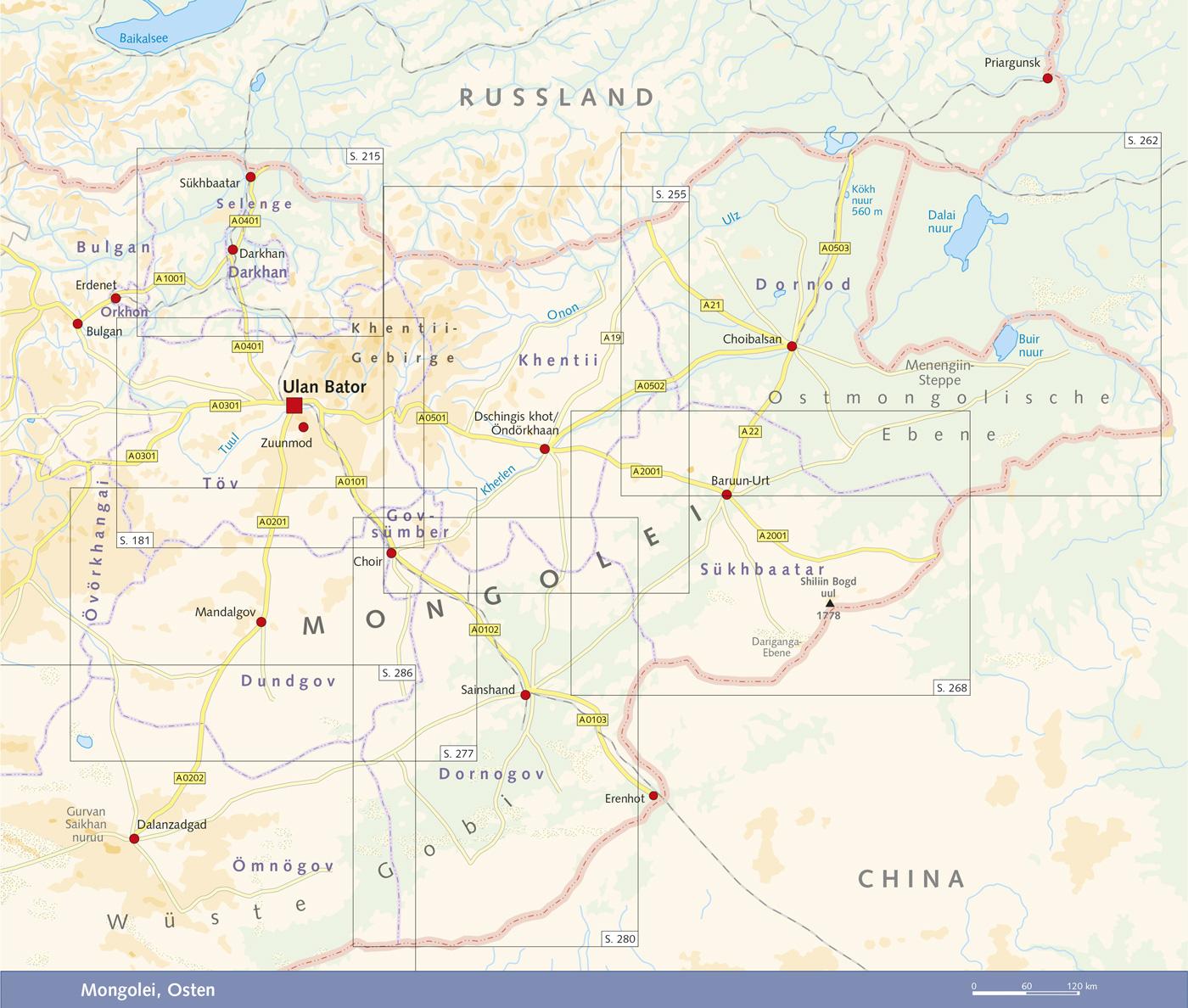 Beispielinhalt (Bild) TRESCHER Reiseführer Mongolei