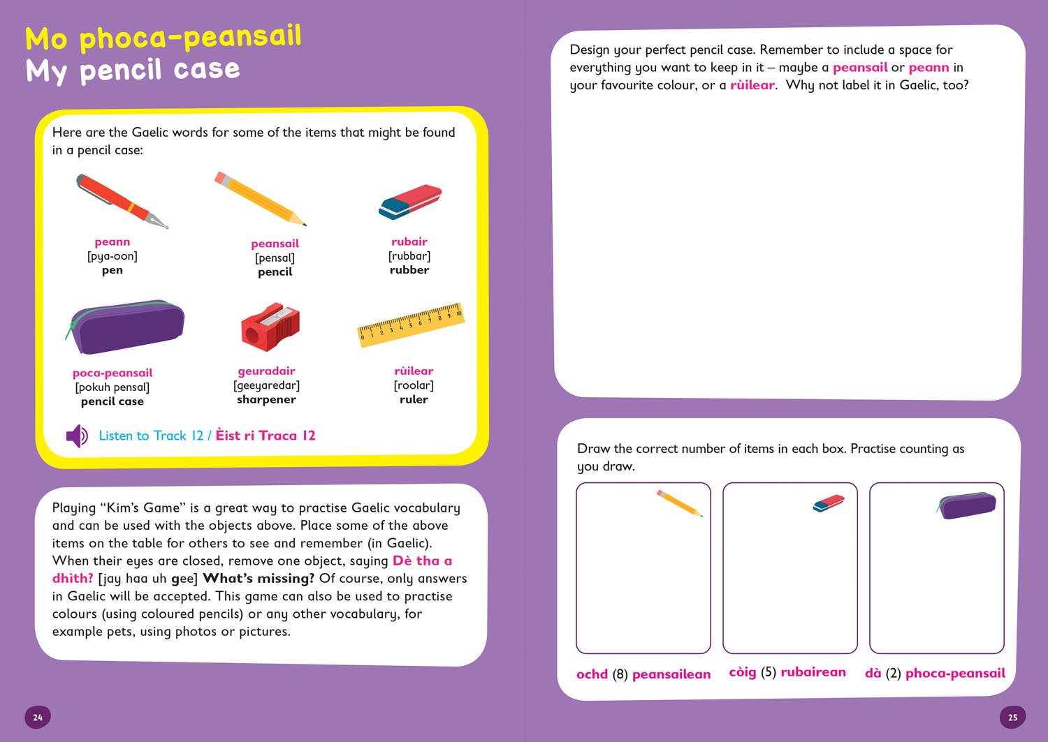 Beispielinhalt (Bild) Easy Learning Gaelic Age 5-7