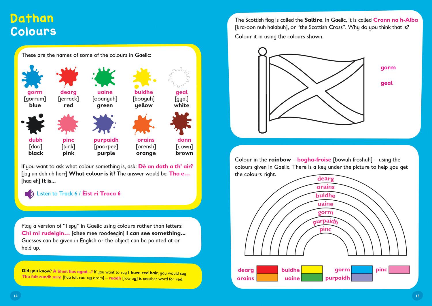 Beispielinhalt (Bild) Easy Learning Gaelic Age 5-7