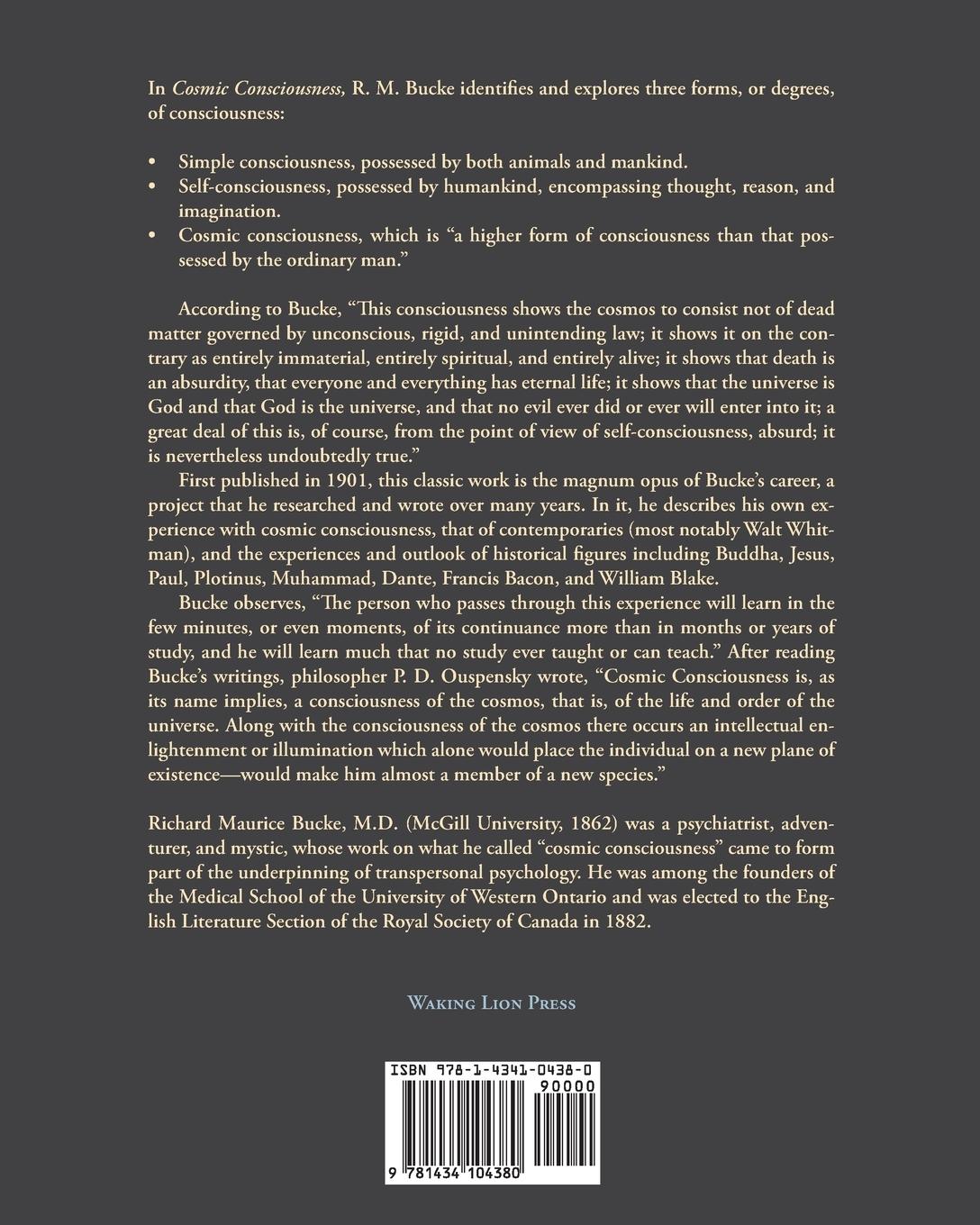 Rückseitencover Cosmic Consciousness: A Study in the Evolution of the Human Mind