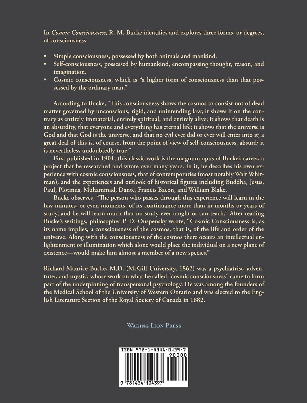 Rückseitencover Cosmic Consciousness: A Study in the Evolution of the Human Mind