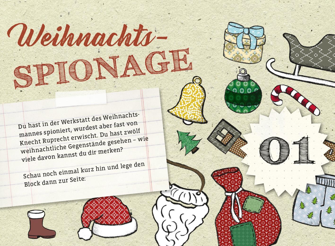 Beispielinhalt (Bild) Der ultimativ knifflige Advents-Rätsel-Kalender