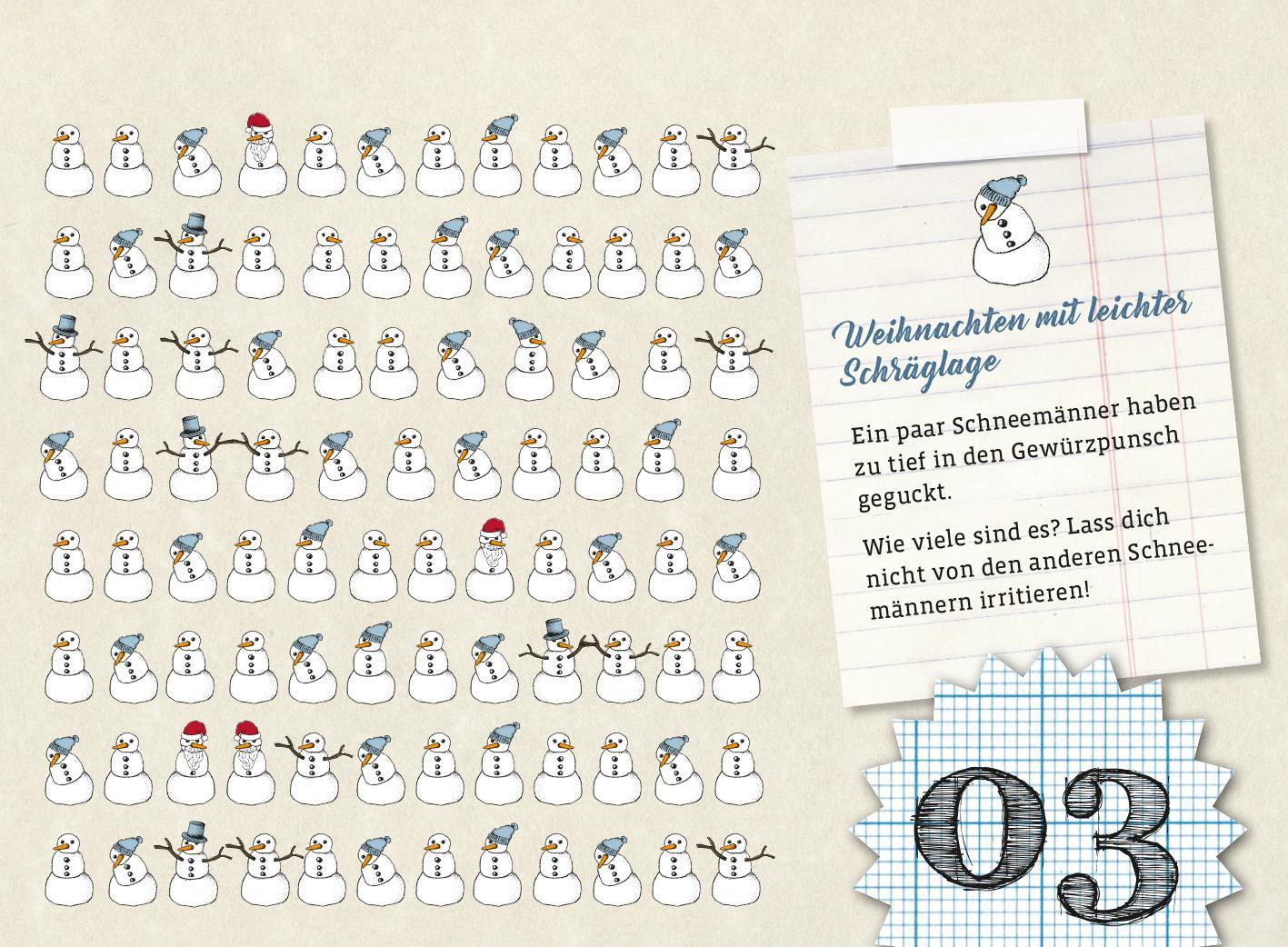 Beispielinhalt (Bild) Der ultimativ knifflige Advents-Rätsel-Kalender