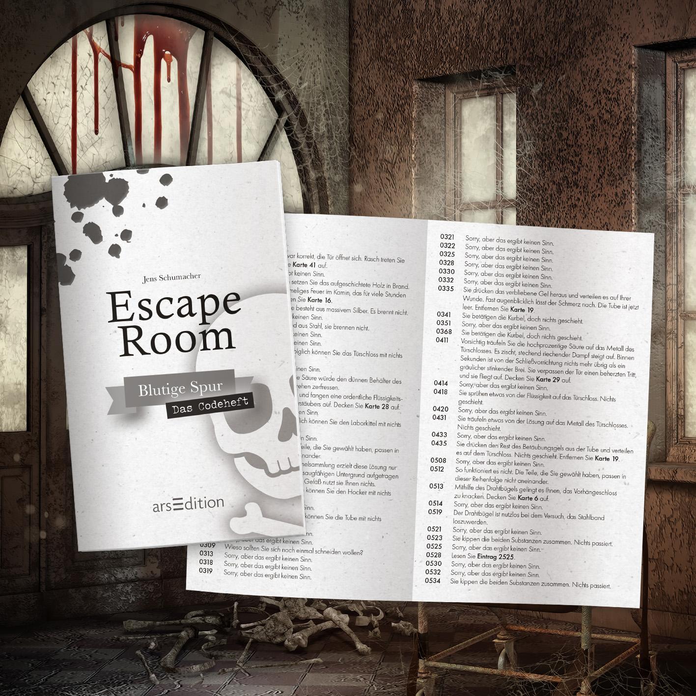 Beispielinhalt (Bild) Escape Room. Blutige Spur