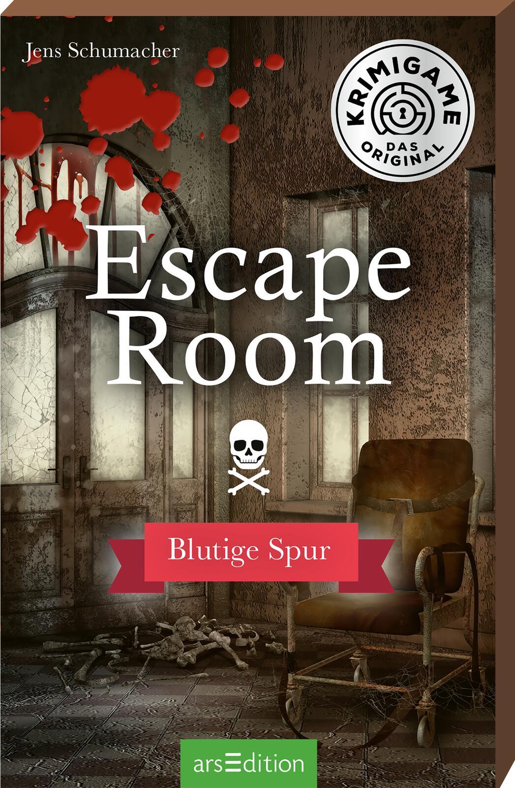 Vorderes Coverbild Escape Room. Blutige Spur