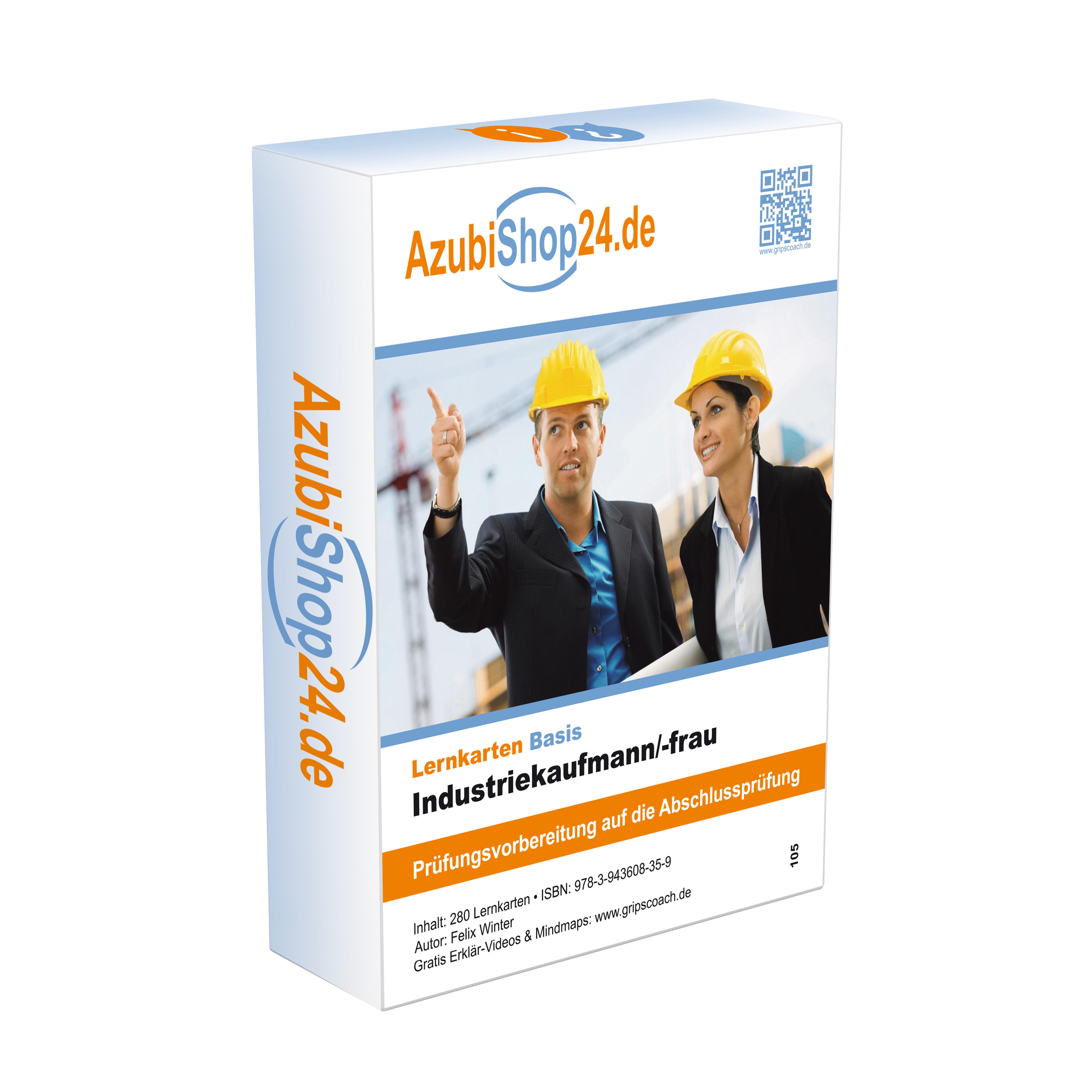 Vorderes Coverbild AzubiShop24.de Basis-Lernkarten Industriekaufmann/-frau