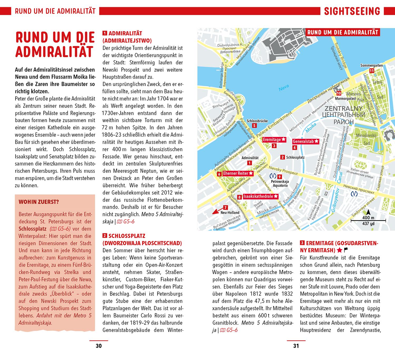 Beispielinhalt (Bild) MARCO POLO Reiseführer St. Petersburg