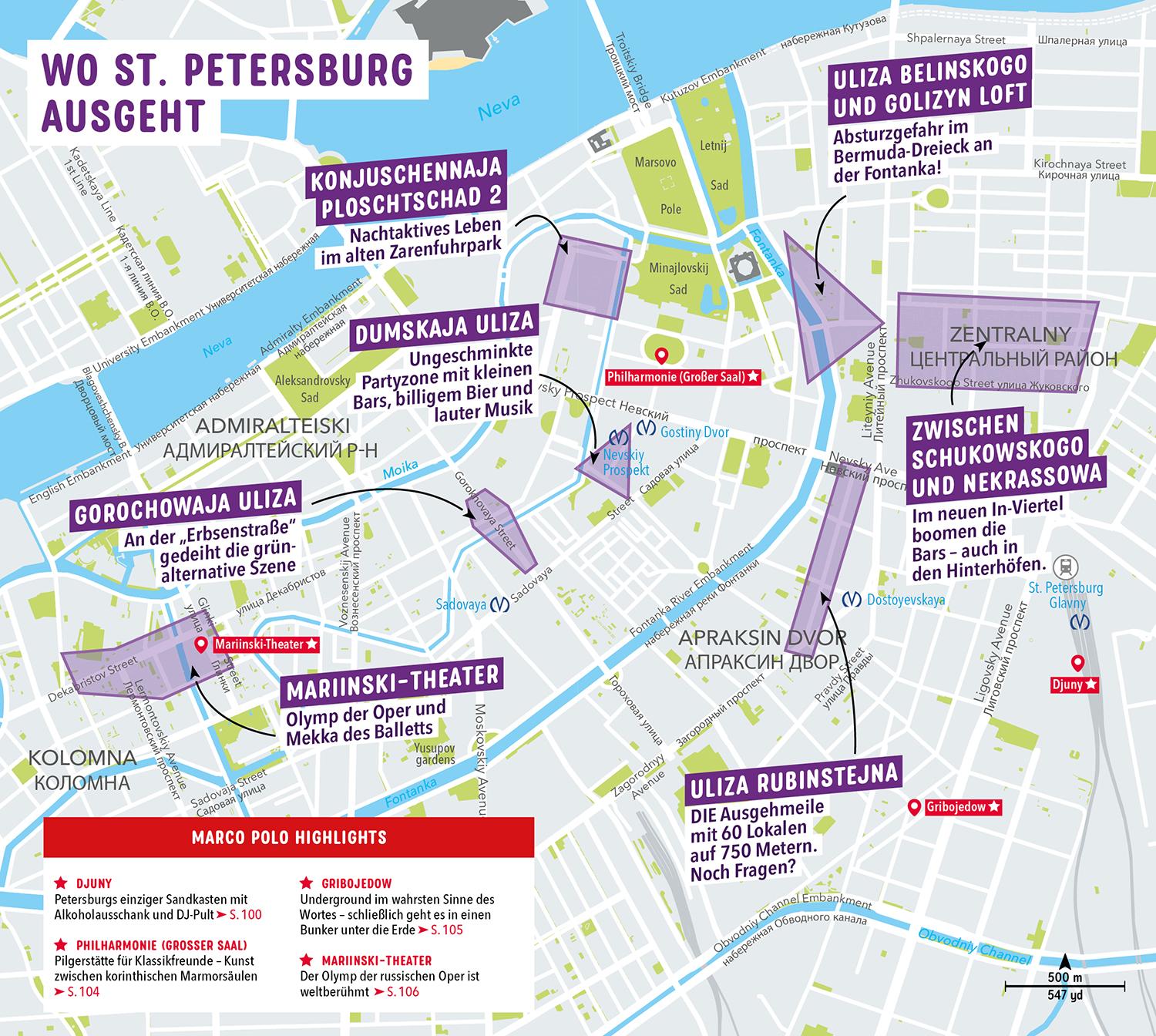 Beispielinhalt (Bild) MARCO POLO Reiseführer St. Petersburg