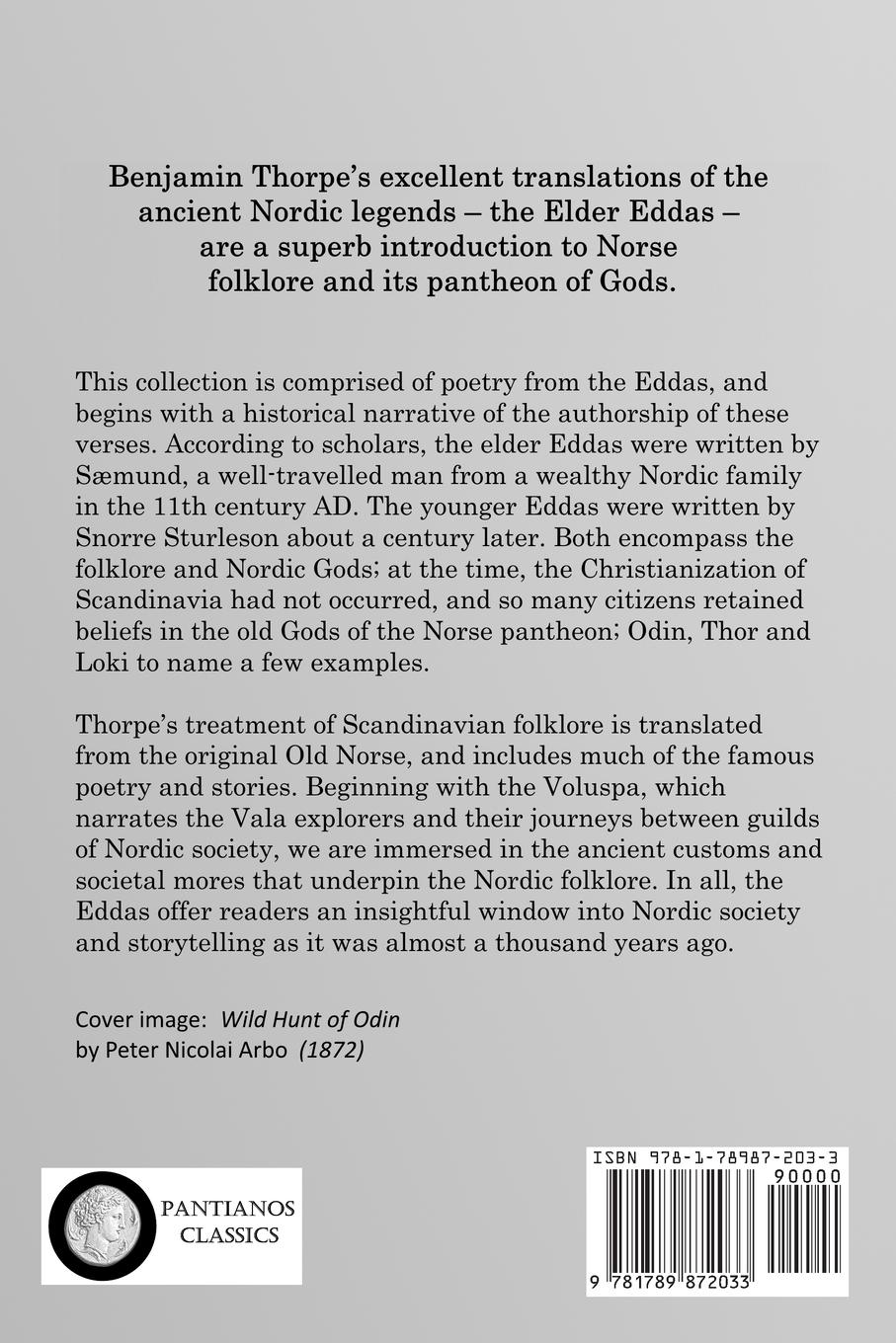 Rückseitencover The Elder Eddas of Saemund Sigfusson