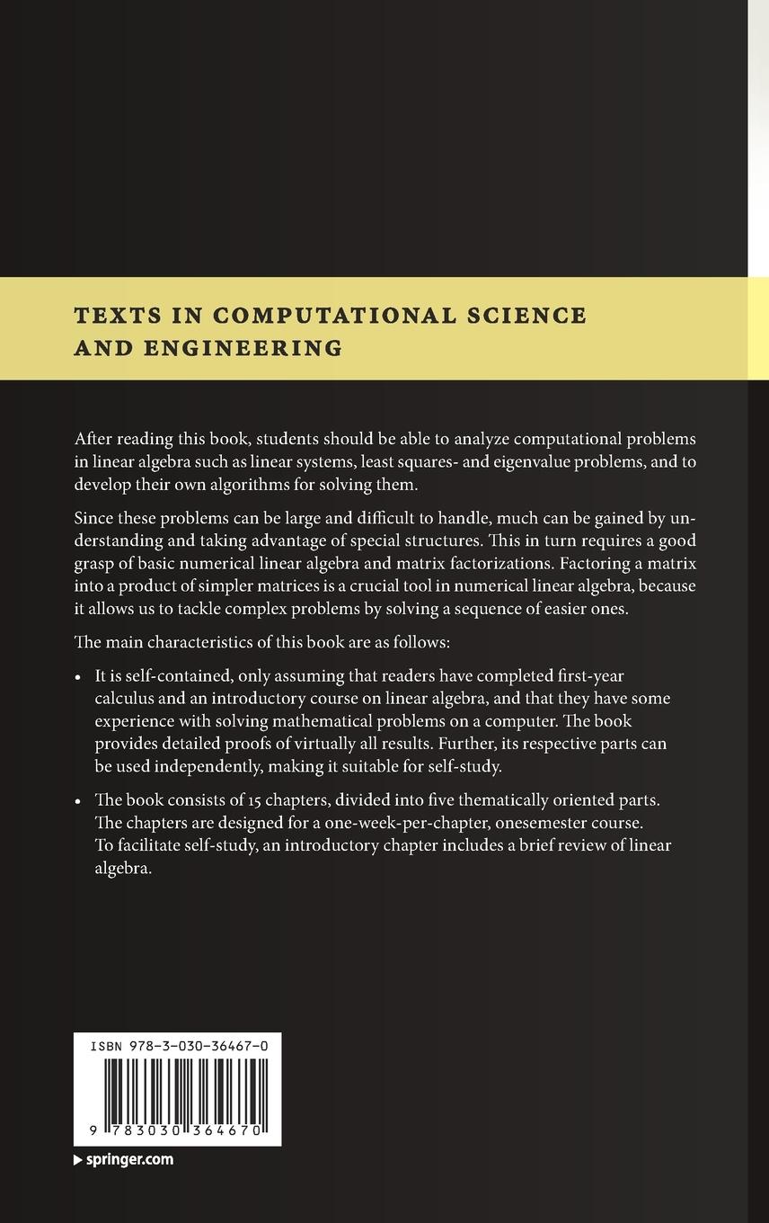 Rückseitencover Numerical Linear Algebra and Matrix Factorizations