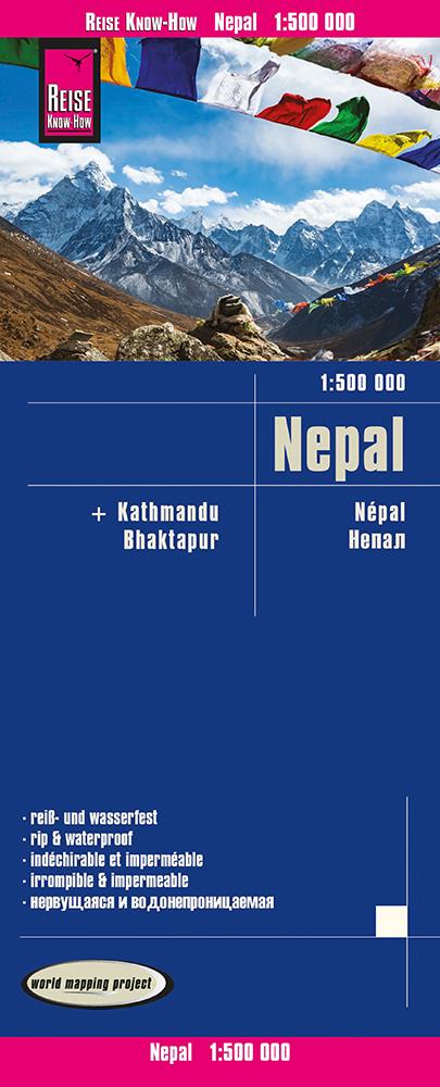 Vorderes Coverbild Reise Know-How Landkarte Nepal 1:500.000